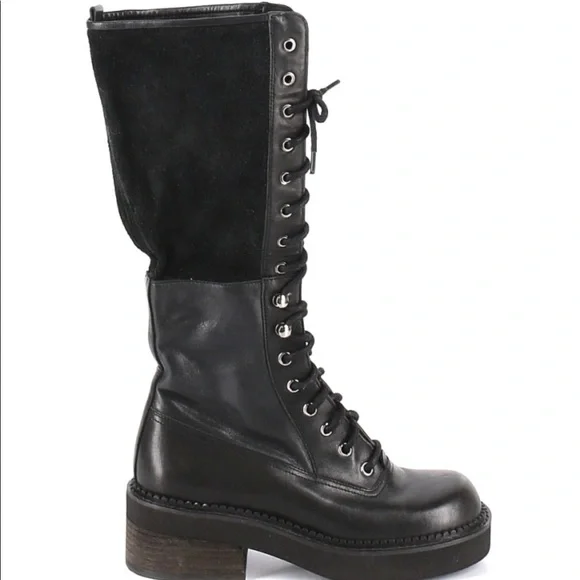 See By Chloe Katerina Leather Combat Boots - Picture 4 of 13
